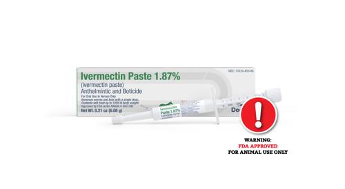 Show full view: Dechra Ivermectin 1.87% Horse Dewormers Paste, .21-oz slide 1 of 2