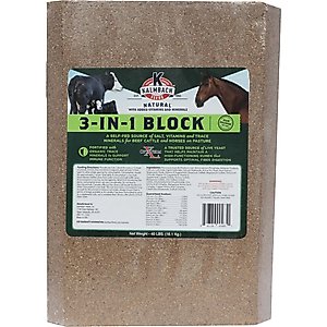 Kalmbach Feeds 3-in-1 Vitamin & Mineral Block Horse Salt Lick, 40-lb block