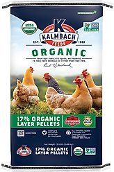 Kalmbach Feeds Organic 17% Layer Pellets Chicken Feed, 35-lb bag