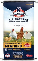 Kalmbach Feeds All Natural 22% Protein Start-To-Finish Meatbird Crumbles Chicken Feed, 50-lb bag