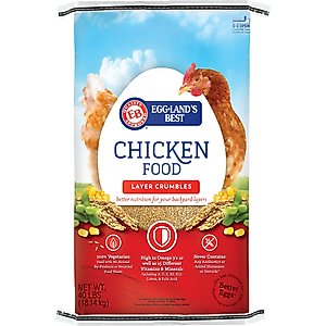Eggland's Best 17% Protein Layer Crumbles Chicken Feed, 40-lb bag