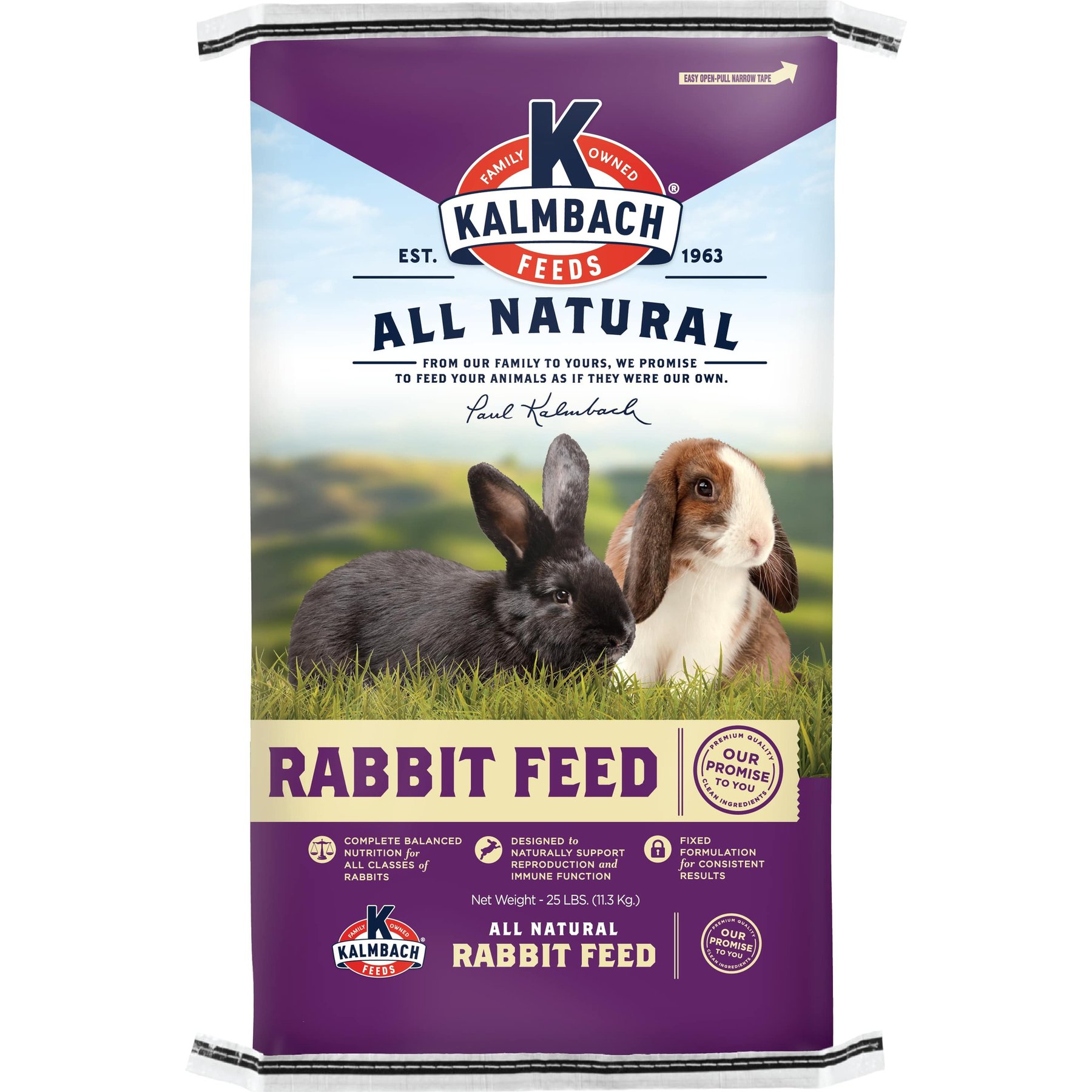 Kalmbach Feeds 15% Pellets Rabbit Feed, 25-lb bag