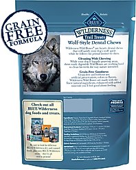 Blue Buffalo Wilderness Wild Bones Grain-Free Medium Dental Dog Treats, 27-oz bag, count varies slide 2 of 9