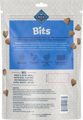 Show full view: Blue Buffalo Blue Bits Tasty Chicken Recipe Soft-Moist Training Dog Treats, 19-oz bag slide 3 of 12