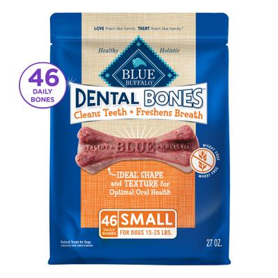 Show full view: Blue Buffalo Dental Bones Small All Natural Rawhide-Free Dental Dog Treats, 46 count slide 1 of 12