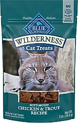 Blue Buffalo Wilderness Chicken & Trout Grain-Free Cat Treats, 2-oz bag