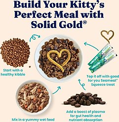Solid Gold Five Oceans Shreds with Real Tuna Recipe in Gravy Grain-Free Canned Cat Food, 6-oz, case of 8 slide 2 of 9