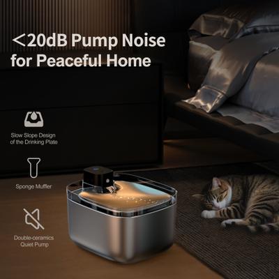 Show full view: GroovyPets Portable Automatic Stainless Steel Dog & Cat Water Fountain, 186-oz slide 7 of 9