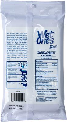 Show full view: Wet Ones Antibacterial Calming Lavender Dog Wipes, 30 count slide 2 of 3