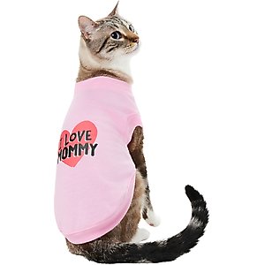 Frisco I Love Mommy Dog & Cat T-Shirt, Pink, Small