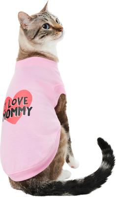 Show full view: Frisco I Love Mommy Dog & Cat T-Shirt, Pink, Small slide 4 of 9