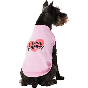 Frisco I Love Mommy Dog & Cat T-Shirt, Pink, Small