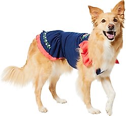 Frisco Embroidered Floral Dog & Cat Dress, X-Large