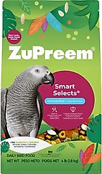 ZuPreem Smart Selects Parrot & Conure Food, 4-lb bag