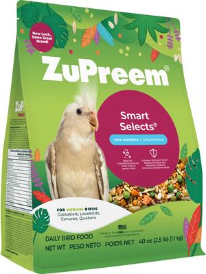 Show full view: ZuPreem Smart Selects Medium Sized Bird Food, 2.5-lb bag slide 3 of 11
