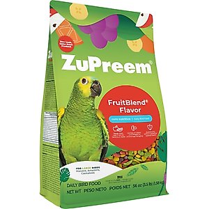 ZuPreem FruitBlend Flavor with Natural Flavors Daily Large Bird Food, 3.5-lb bag