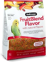 ZuPreem FruitBlend Flavor with Natural Fruit Flavors Daily Small Bird Food, 10-lb bag