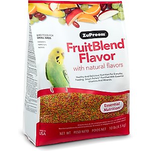 ZuPreem FruitBlend Flavor with Natural Fruit Flavors Daily Small Bird Food, 10-lb bag