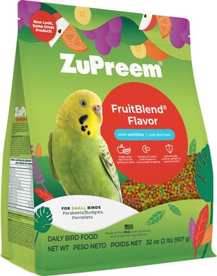 Show full view: ZuPreem FruitBlend Flavor with Natural Fruit Flavors Daily Small Bird Food, 2-lb bag slide 3 of 10
