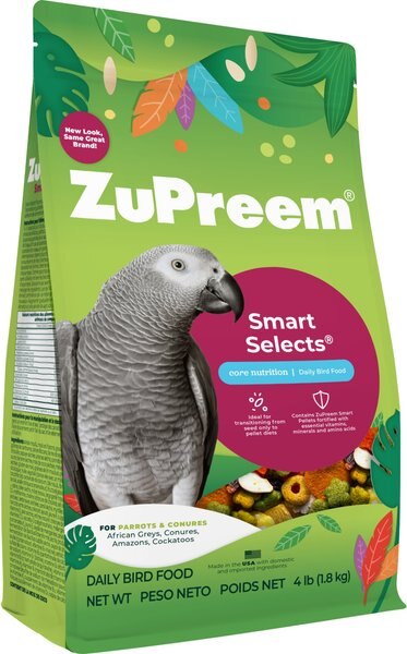 ZuPreem Smart Selects Parrot & Conure Food, 4-lb bag