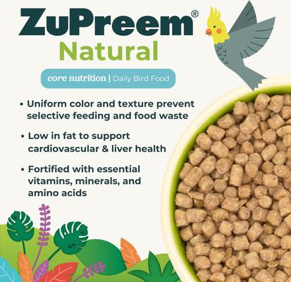Show full view: ZuPreem Natural Daily Small Bird Food, 2.25-lb bag slide 3 of 9