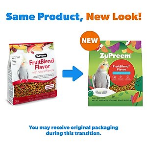 ZuPreem FruitBlend Flavor with Natural Flavors Daily Medium Bird Food, 2-lb bag