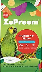 ZuPreem FruitBlend Flavor with Natural Flavors Daily Large Bird Food, 3.5-lb bag