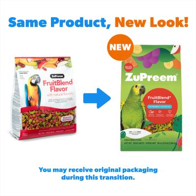 Show full view: ZuPreem FruitBlend with Natural Fruit Flavors Daily + Pure Fun Large Bird Dry Food slide 7 of 9