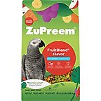 ZuPreem FruitBlend Flavor with Natural Flavors Daily Parrot & Conure Bird Food, 3.5-lb bag