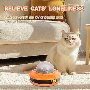 Cozypal 2 in 1 Cat Interactive Toy & Slow Feeder, Orange
