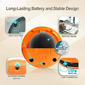 Cozypal 2 in 1 Cat Interactive Toy & Slow Feeder, Orange