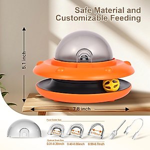 Cozypal 2 in 1 Cat Interactive Toy & Slow Feeder, Orange