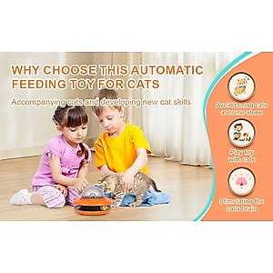 Cozypal 2 in 1 Cat Interactive Toy & Slow Feeder, Orange