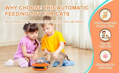 Show full view: Cozypal 2 in 1 Cat Interactive Toy & Slow Feeder, Orange slide 6 of 10