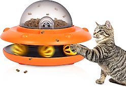 Cozypal 2 in 1 Cat Interactive Toy & Slow Feeder, Orange