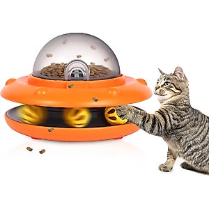 Cozypal 2 in 1 Cat Interactive Toy & Slow Feeder, Orange