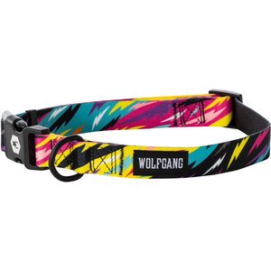 Wolfgang Heavy Duty FuzzyTails Adjustable Dog Collar with Quick Release, Large: 18 to 26-in neck, 1-in wide