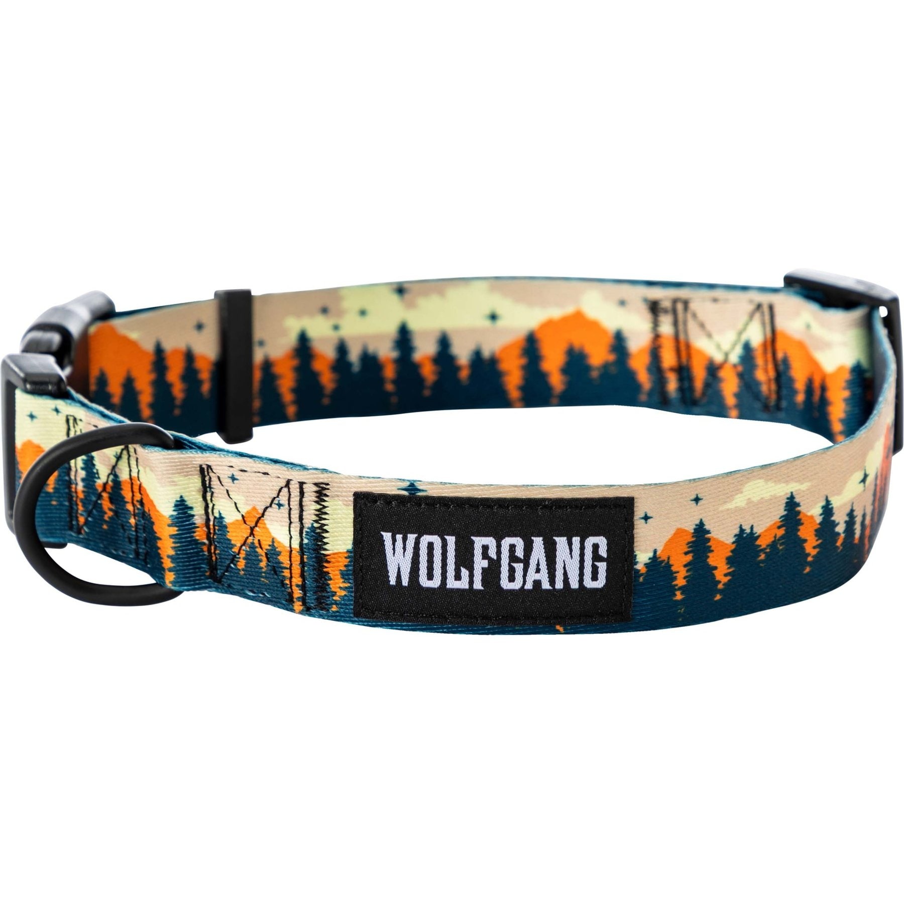 Wolfgang Heavy Duty Overland Adjustable Wide Venture Dog Collar with Quick Release, Medium: 12 to 18-in neck, 1.25-in wide