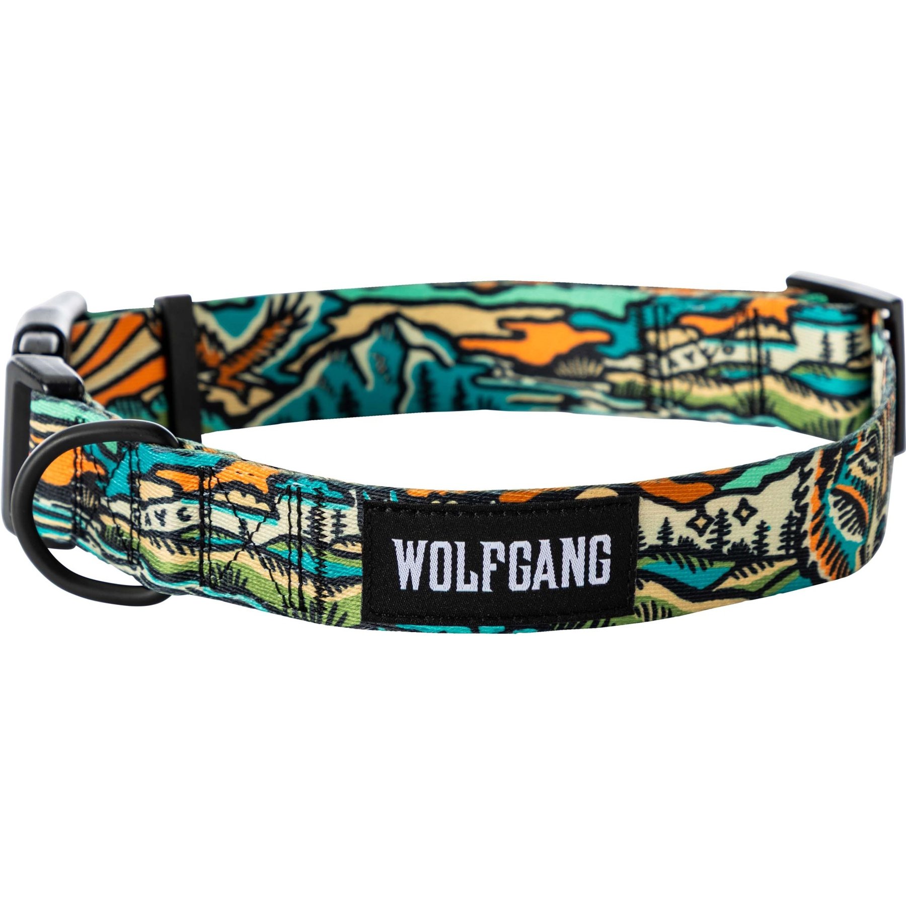 Wolfgang Heavy Duty WildWolf Adjustable Wide Venture Dog Collar with Quick Release, X-Large: 22 to 29-in neck, 1.25-in wide