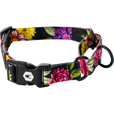 Wolfgang Wolfgang Heavy Duty DarkFloral Martingale Dog Collar with Quick Release, X-Large: 22 to 29-in neck, 1-in wide