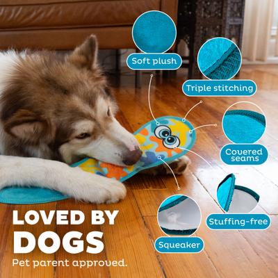 Show full view: Outward Hound Tough Skinz Snake Plush Dog Toy slide 5 of 10