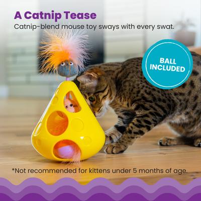Show full view: Catstages Mousin' Around Wobble Wedge Cat Toy with Catnip, Yellow slide 3 of 8