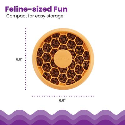 Show full view: Catstages Non-Skid Slow Feeder Cat Bowl, Orange, 0.5-cup slide 7 of 11