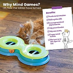 Catstages Infinity Ball Track Including One Light-Up Ball, Figure-8 Shaped Compatible Topper Cat Toy, Green slide 2 of 6