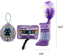 Catstages So Meowsome 90s Themed Blend Cat Plush Toy with Catnip, 3 count, Multicolor slide 2 of 8