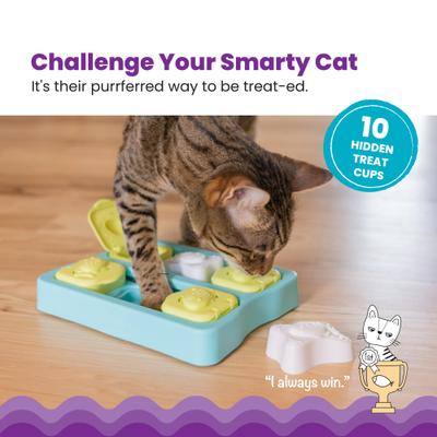 Show full view: Catstages Kitty Cube Cat Interactive Treat Puzzle Toy, Blue slide 3 of 11