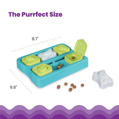 Show full view: Catstages Kitty Cube Cat Interactive Treat Puzzle Toy, Blue slide 6 of 11