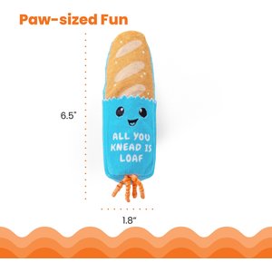 Catstages Loaf Kicker Cat Dental Toy with Catnip, Blue