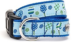 The Worthy Dog Pickleball Dog Collar, Blue, Small: 8 to 14-in neck, 5/8-in wide