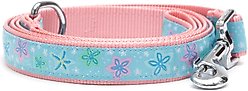The Worthy Dog Starfish Floral Dog Leash, Blue, Small: 5-ft long, 5/8-in wide